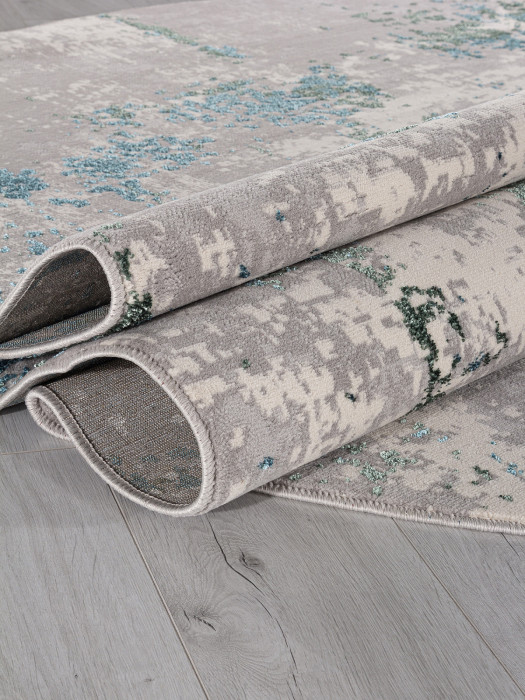 Ковер F477 - GRAY-BLUE - Овал - коллекция LIMAN