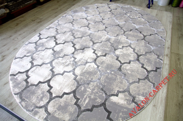 Ковер 36557A oval GREY / GREY