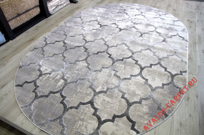 Ковер 36557A oval GREY / GREY