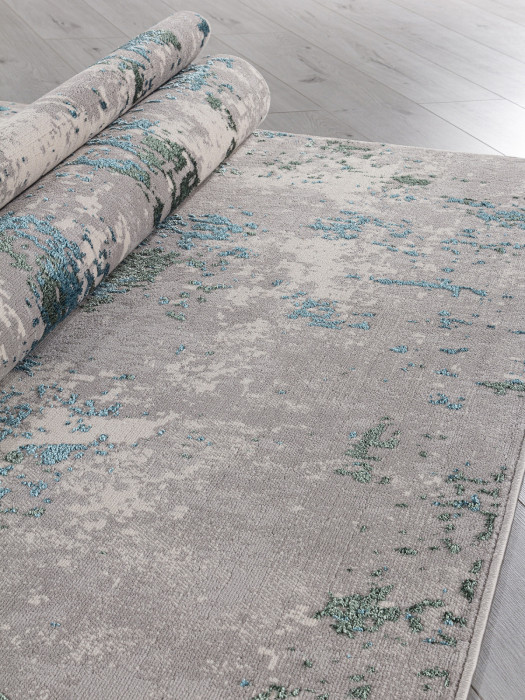 Ковер F477 - GRAY-BLUE - Прямоугольник - коллекция LIMAN