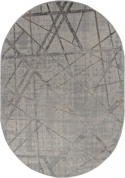 Ковер F478 - GRAY-BEIGE - Овал - коллекция LIMAN