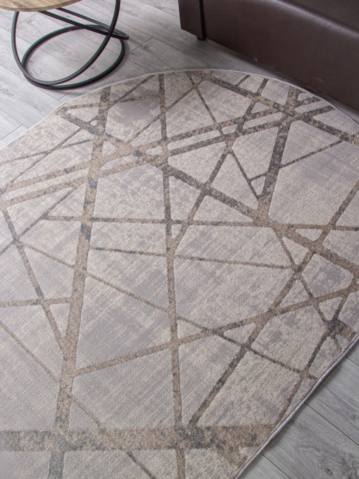 Ковер F478 - GRAY-BEIGE - Овал - коллекция LIMAN