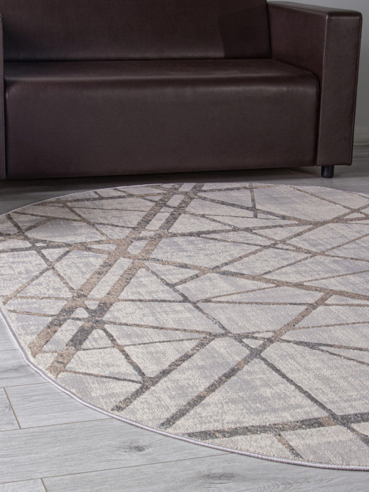 Ковер F478 - GRAY-BEIGE - Овал - коллекция LIMAN