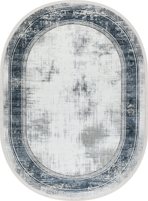 Ковер 38720A oval BLUE / WHITE