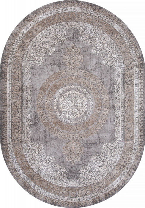 Ковер 04073C - GREY / BROWN - Овал - коллекция ARMINA