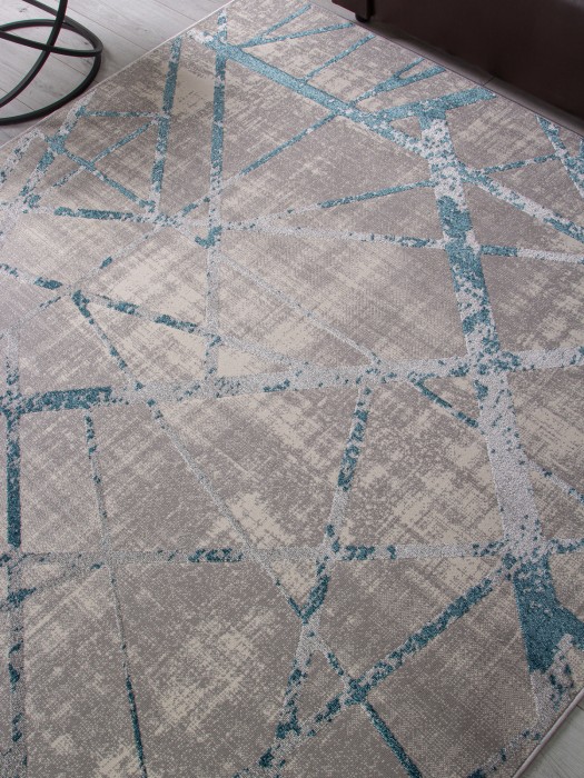 Ковер F478 - GRAY-BLUE - Дорожка - коллекция LIMAN