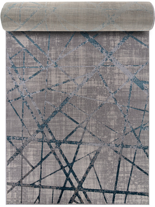 Ковер F478 - GRAY-BLUE - Дорожка - коллекция LIMAN