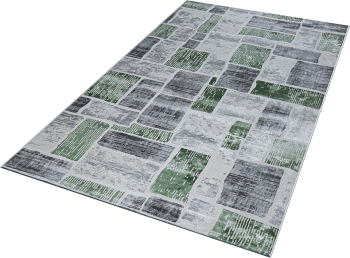 Ковер 38471A stan GREEN FLS / L.GREY