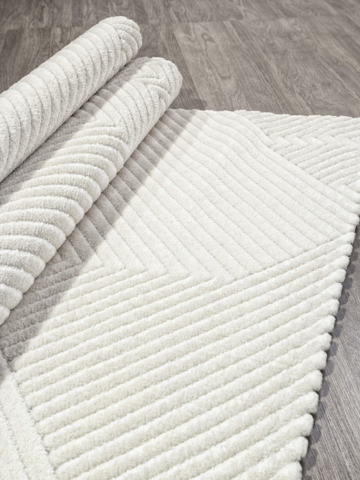Ковер E857AW - CREAM / CREAM - Прямоугольник - коллекция JUNO