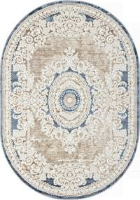 Ковер ANTEP ( АНТЕП ) O1701 - 630 CREAM / BLUE ( Овал )