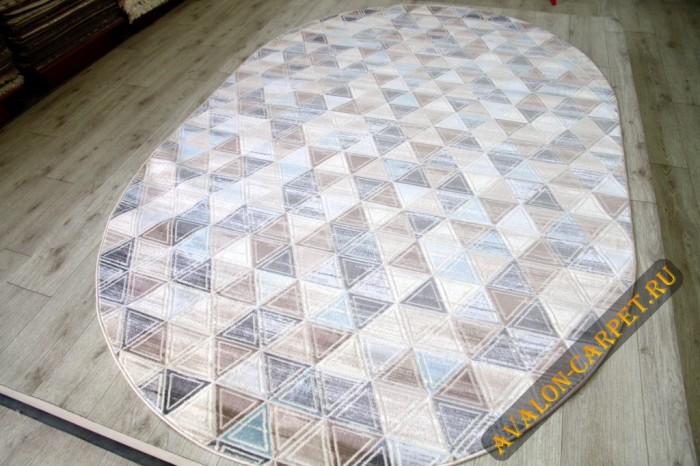 Ковер 36853A oval L.BEIGE / BLUE