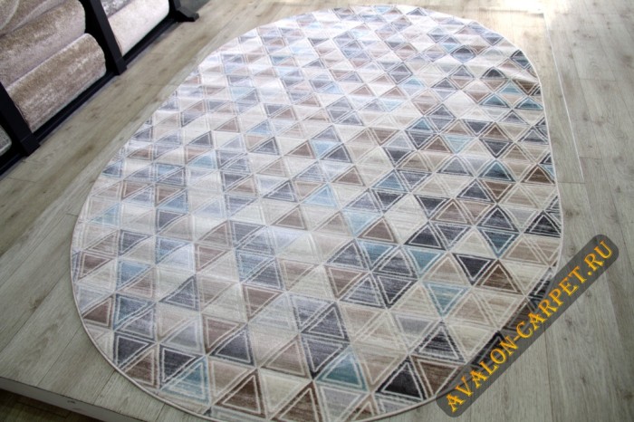 Ковер 36853A oval L.BEIGE / BLUE