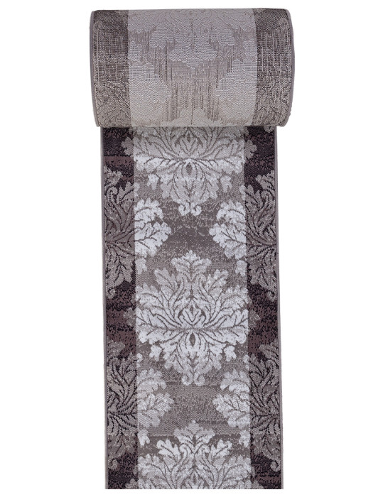 Ковер D213 - GRAY-PURPLE - Дорожка - коллекция SILVER