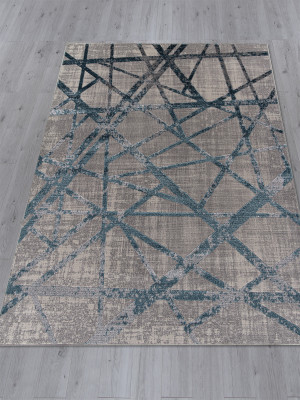 Ковер F478 - GRAY-BLUE - Прямоугольник - коллекция LIMAN