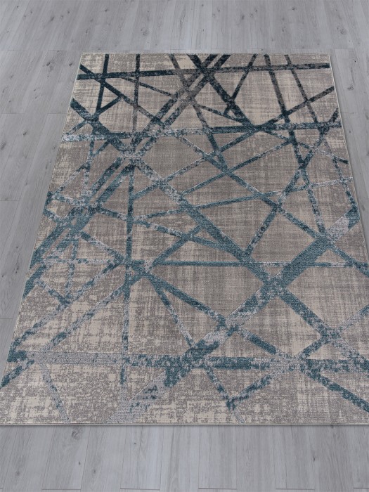 Ковер F478 - GRAY-BLUE - Прямоугольник - коллекция LIMAN