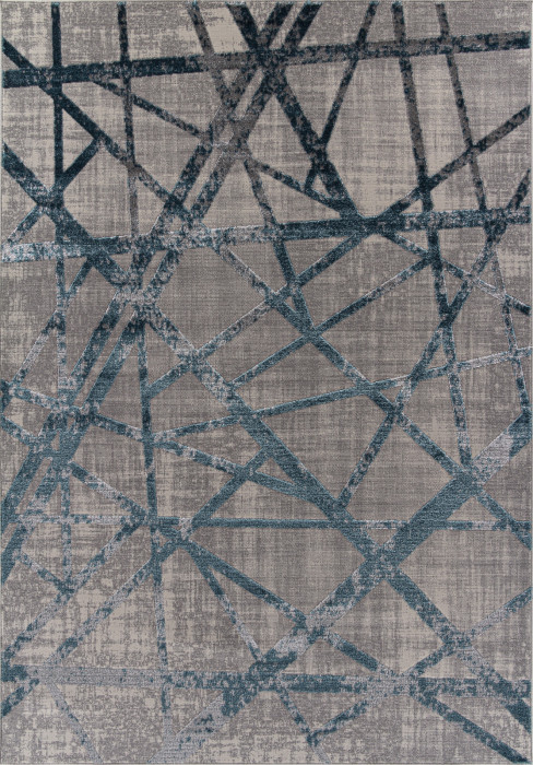 Ковер F478 - GRAY-BLUE - Прямоугольник - коллекция LIMAN