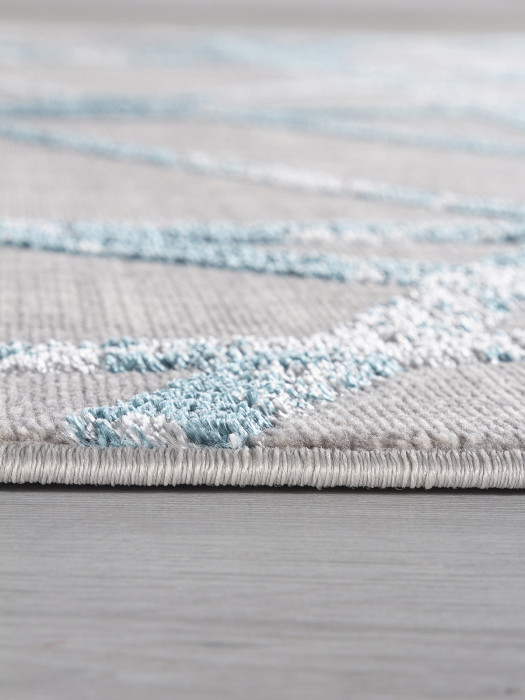 Ковер F478 - GRAY-BLUE - Прямоугольник - коллекция LIMAN